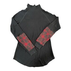 Preloved Top Upcycled Thermal Long Sleeve Sz. S